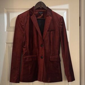 rag & bone Women's Velvet Blazer - Deep Red